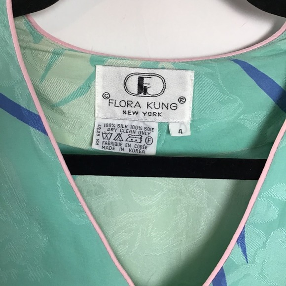 Flora Kung vintage green silk dress - Picture 8 of 10